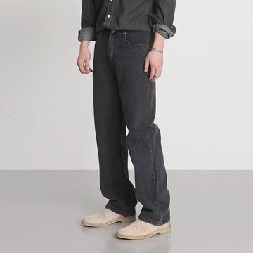 RT No. 7022 DARK GRAY STRAIGHT DENIM JEANS