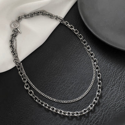 DOUBLE LAYER CHAIN NECKLACE