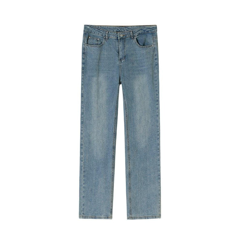 RT No. 4372 WASHED LIGHT BLUE WIDE STRAIGHT JEANS