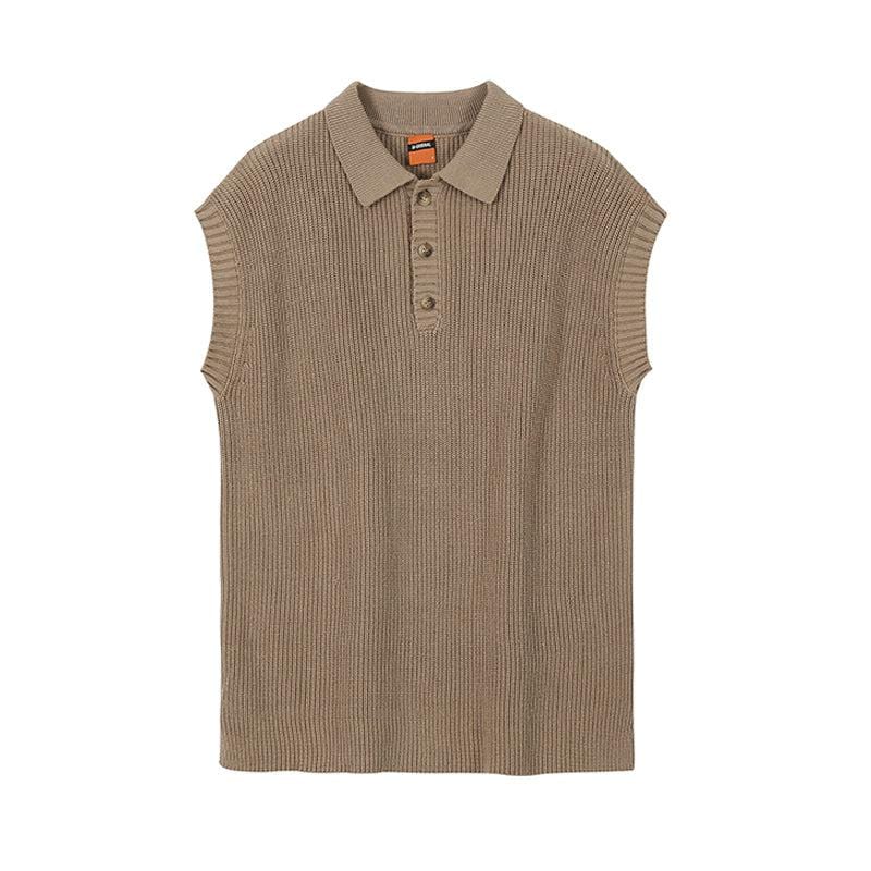 RT No. 2517 KNITTED HALF BUTTON VEST