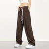 RTK (W) No. 1390 DRAWSTRING CORDUROY STRAIGHT DRAPE PANTS