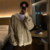 RT No. 11238 KNITTED ZIP-UP STRIPED HOODIE