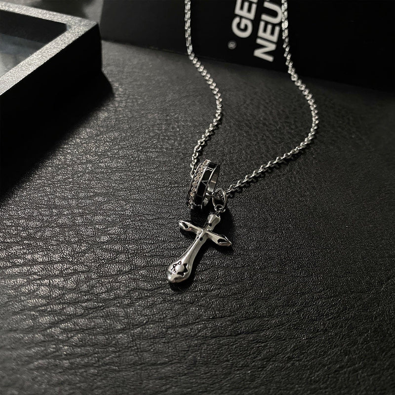 CROSS RING PENDANT NECKLACE