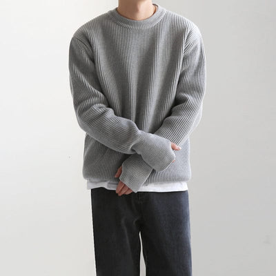 RT No. 3407 KNITTED ROUND NECK SWEATER