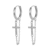 DANGLE CROSS EARRINGS (PAIR)