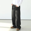 RT No. 7002 WASHED BLACK WIDE STRAIGHT DENIM JEANS