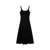 RTK (W) No. 1729 BLACK SLEEVELESS STRAP LONG DRESS