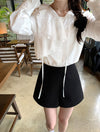 RTK (W) No. 1728 BLACK HIGH WAIST SHORTS