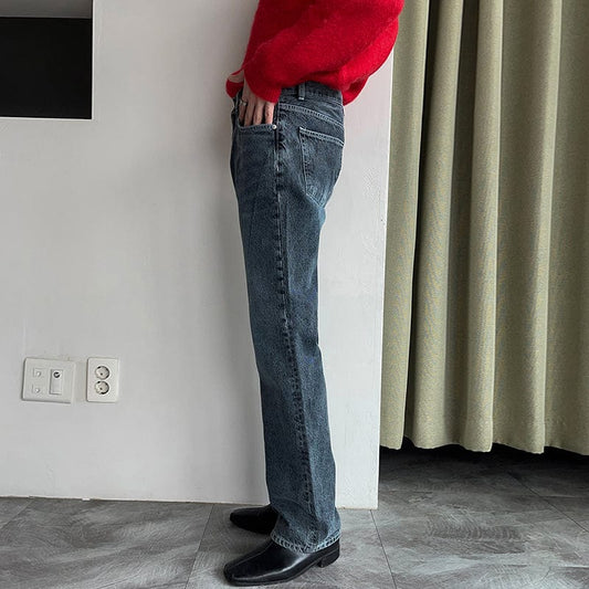 RT No. 6553 DARK BLUE SLIM STRAIGHT DENIM JEANS