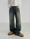 RT No. 11183 WASHED BLUE DENIM STRAIGHT JEANS