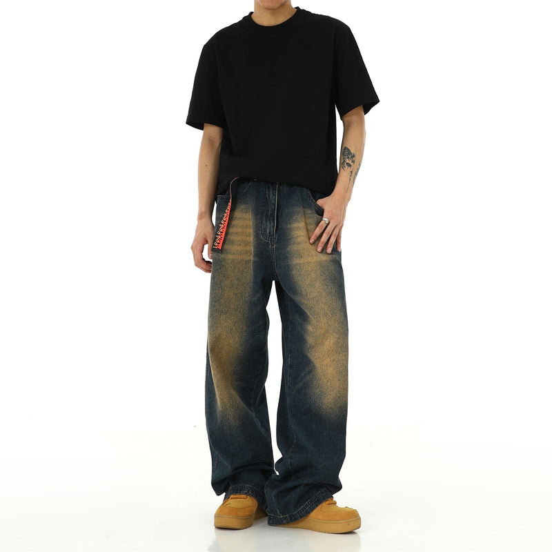 RT No. 9732 WASHED YELLOW DENIM JEANS