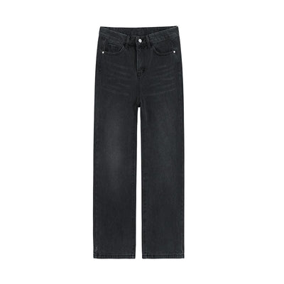 RT No. 1489 GRAY WIDE STRAIGHT JEANS