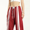 RTK (W) No. 1814 STRIPED DRAPE WIDE STRAIGHT SWEATPANTS