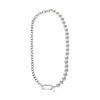 HALF PEARL HALF CHAIN NECKLACE