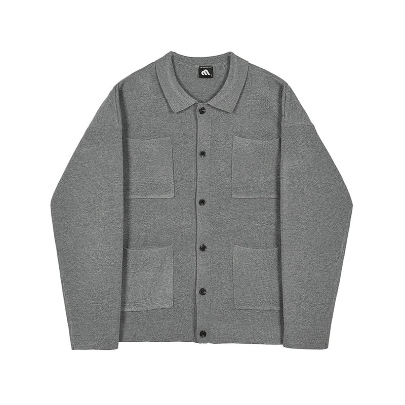 RT No. 3216 KNITTED COLLAR CARDIGAN