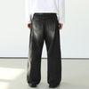 RT No. 7002 WASHED BLACK WIDE STRAIGHT DENIM JEANS