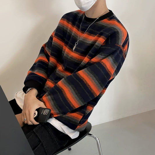 RT No. 9375 ORANGE STRIPE SWEATER