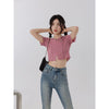 RTK (W) No. 3223 KNIT DISTRESSED CROP TOP