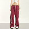 RTK (W) No. 1927 DRAWSTRING CONTRAST COLOR DRAPE SPORT SWEATPANTS