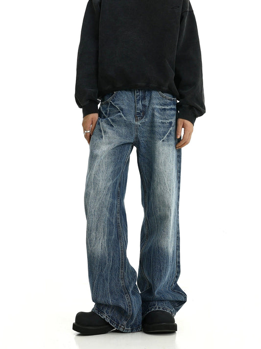 RT No. 10820 BURST BLUE DENIM STRAIGHT JEANS