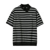 RT No. 9081 BLACK & WHITE STRIPE HALF SLEEVE TEE