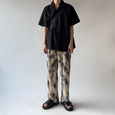 RT No. 9084 PLEATED WIDE STRAIGHT PANTS