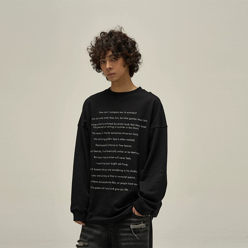 RT No. 10016 PUNK ROCK LETTERED LONG SLEEVE
