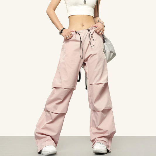 RTK (W) No. 3005 DRAWSTRING WIDE STRAIGHT PANTS