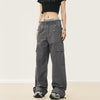 RTK (W) No. 3430 GRAY STRAIGHT CARGO PANTS