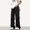 RTK (W) No. 3061 BLACK POCKET STRAIGHT CARGO PANTS