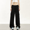 RTK (W) No. 1822 DRAWSTRING WIDE STRAIGHT DRAPE SWEATPANTS