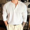 RT No. 11061 KNITTED HENRY COLLAR LONGSLEEVE SHIRT