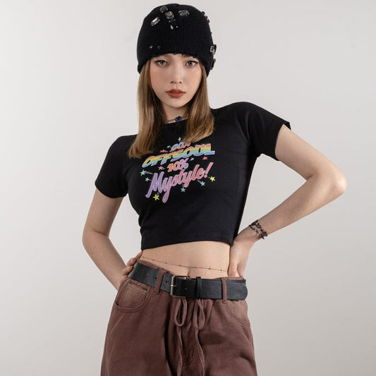 RTK (W) No. 1832 LETTERED CROP TOP