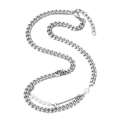 PEARL DOUBLE LAYER CHAIN NECKLACE
