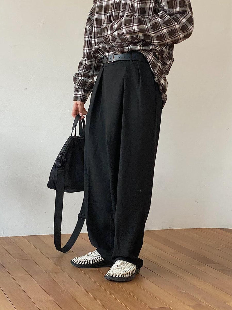 RT No. 5483 FOLDED STRAIGHT WIDE PANTS