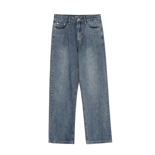 RTK (W) No. 2039 BLUE WIDE STRAIGHT DENIM JEANS