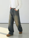 RT No. 11182 WASHED BLUE STRAIGHT DENIM JEANS