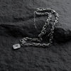 SQUARE PENDANT MULTI-CHAIN NECKLACE