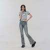 RTK (W) No. 3236 SKY BLUE KNIT CROP TOP