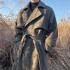 RT No. 3411 WOOLEN COLLAR BELT COAT JK