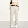 RTK (W) No. 1404 MULTI-POCKET STRAIGHT CASUAL PANTS