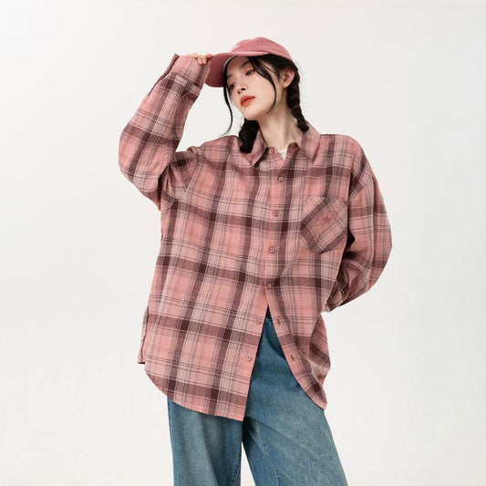 RTK (W) No. 3246 PINK PLAID SHIRT