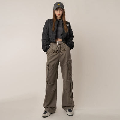RTK (W) No. 1411 RECONSTRUCTED WIDE STRAIGHT CARGO PANTS