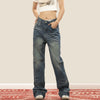 RTK (W) No. 3423 WHISKER DENIM JEANS