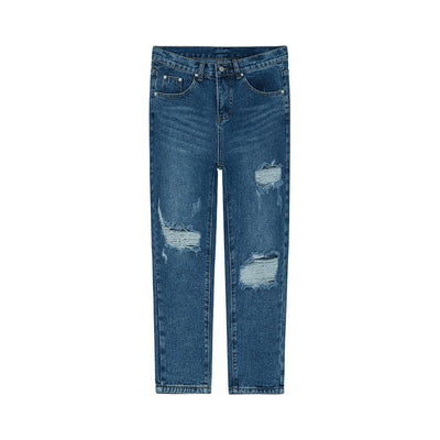 RT No. 1533 DISTRESSED CROPPED JEANS