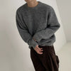 RT No. 10182 GRAY KNITTED PULLOVER SWEATER