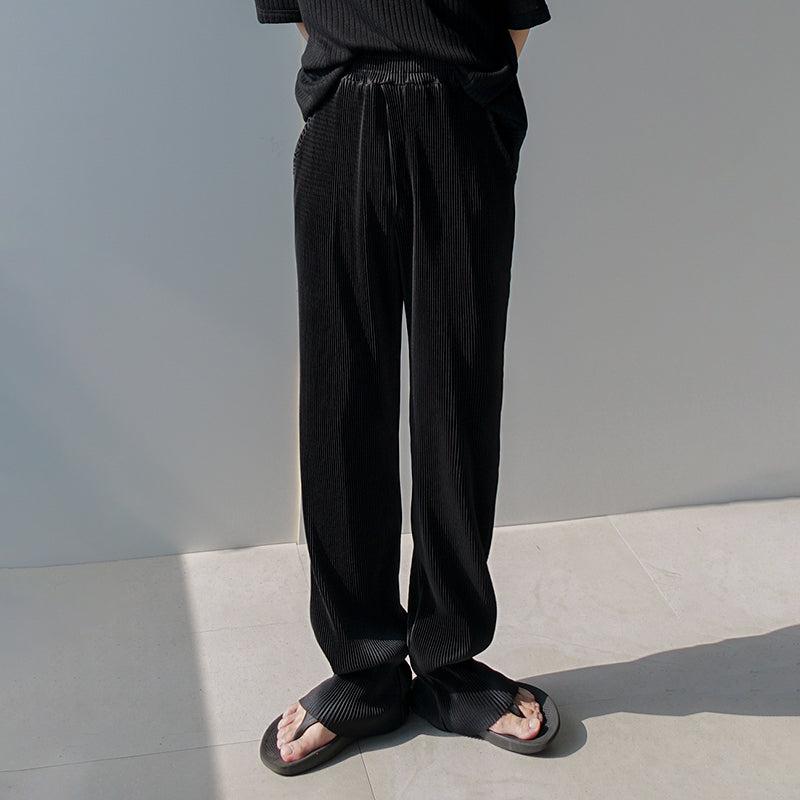 RT No. 1755 STRAIGHT WIDE PLEATED PANTS