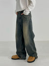 RT No. 11183 WASHED BLUE DENIM STRAIGHT JEANS