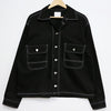 RT No. 6570 BLACK BUTTON-UP WHITE STICHED DENIM JK