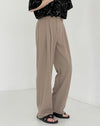 RT No. 5176 DRAPE TOP FOLDED WIDE STRAIGHT PANTS